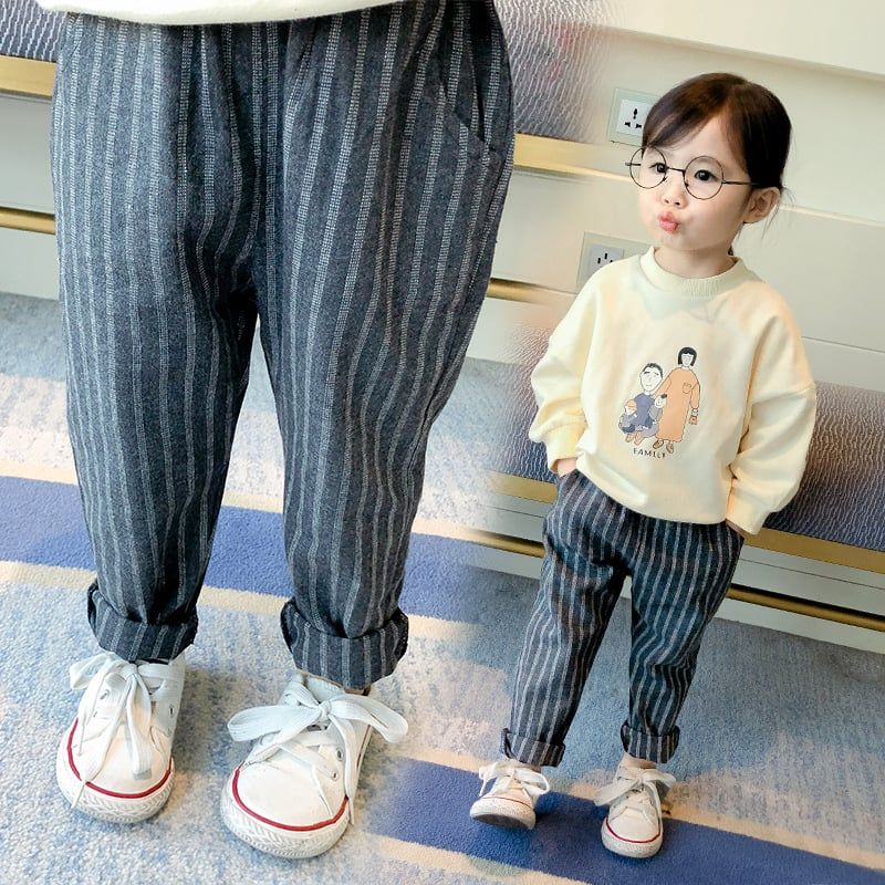 Quần kẻ sọc Hàn quốc cho bé