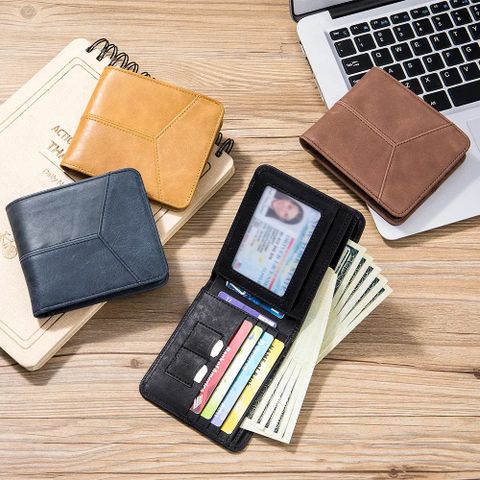 Bifold brushed cowhide hori-wallet #PH3456