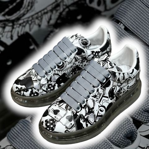 Pattern Full Glam Sneakers Transparent Sole #PHQ003F