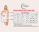  Dreamy VS02-06 Váy ngủ lụa cao cấp dáng suông phối ren xẻ tà màu trắng 