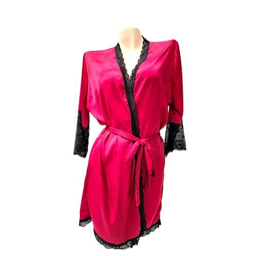  Áo choàng ngủ kèm váy lụa hai dây xẻ hông phối ren quyến rũ, combo áo choàng kèm váy siêu xinh Dreamy - CVS06-70 