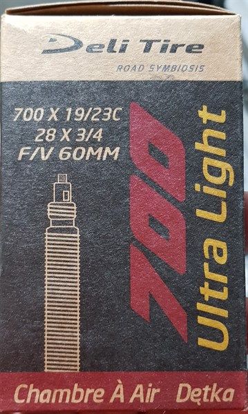 Săm Deli 700x19/23C (28x3/4) FV 60 mm 