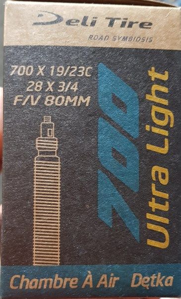  Săm Deli 700x19/23C (28x3/4) FV 80 mm 