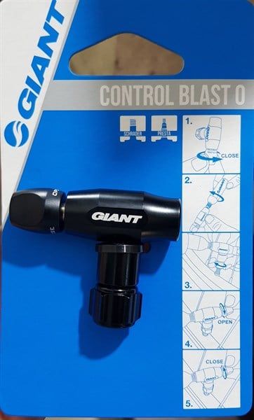 Giant đầu bơm CO2/Nhôm/Đen | Giant Control Blast 0/Aluminum/Black