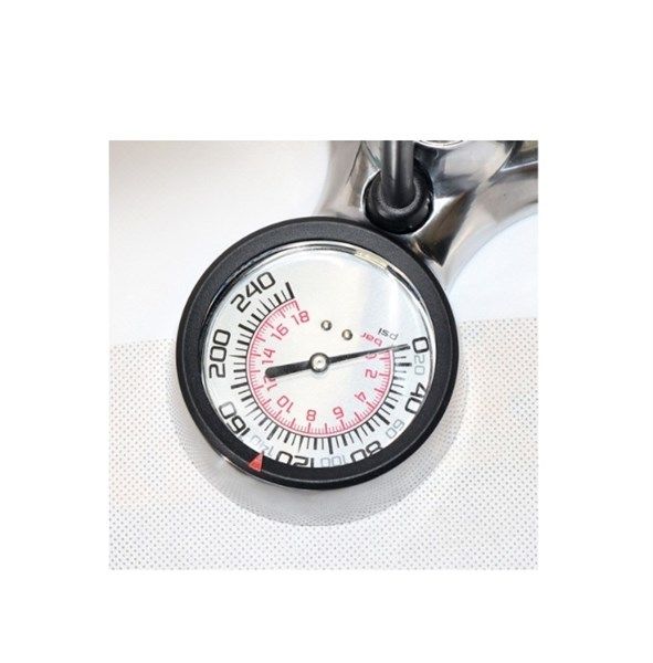 Giyo bơm xe đạp cao cấp GF-15S3/Nhôm/Bạc | Giyo GF-15S3 bike inflator/Alum/Silver