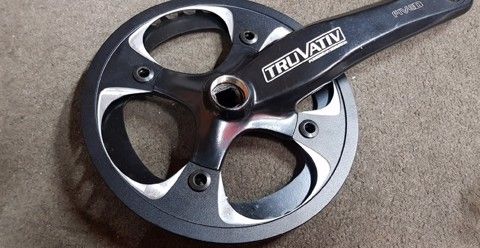 Giò đĩa Truvativ/1s/38T hoặc 42T/Đen | Truvativ Crankset/1s/38T or 42T/Black