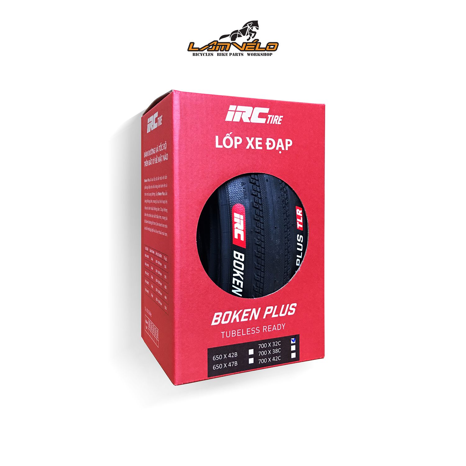  Lốp IRC Boken plus Kevlar 700X32C Tubeless Ready 