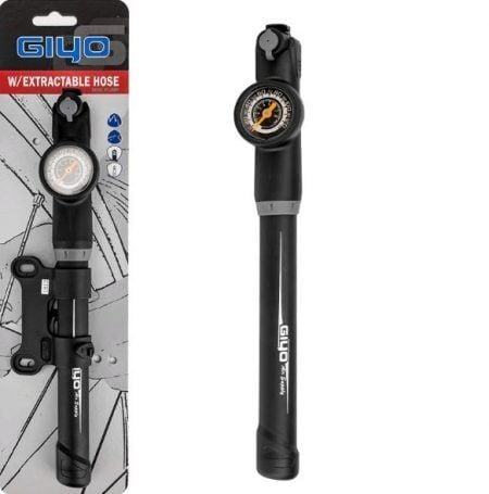 Giyo bơm tay GP-871S/Nhựa/Đen | Giyo GP-871S mini inflator/Plastic/Black