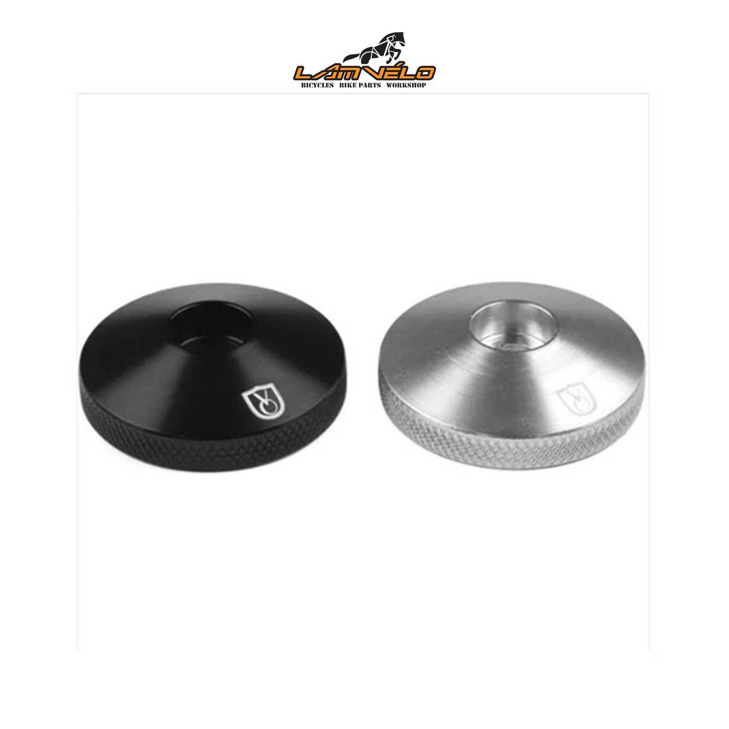 Velo Orange Knurled Stem Cap-silver