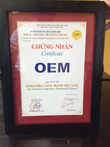 Thương Hiệu OEM đạt TOP 50 Nhãn Hiệu Cạnh Tranh Việt Nam