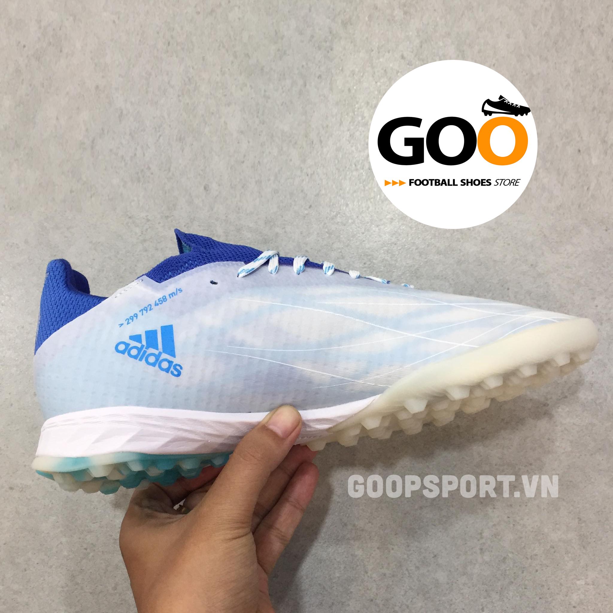  Adidas X Speedflow 1 TF trắng xanh dương 