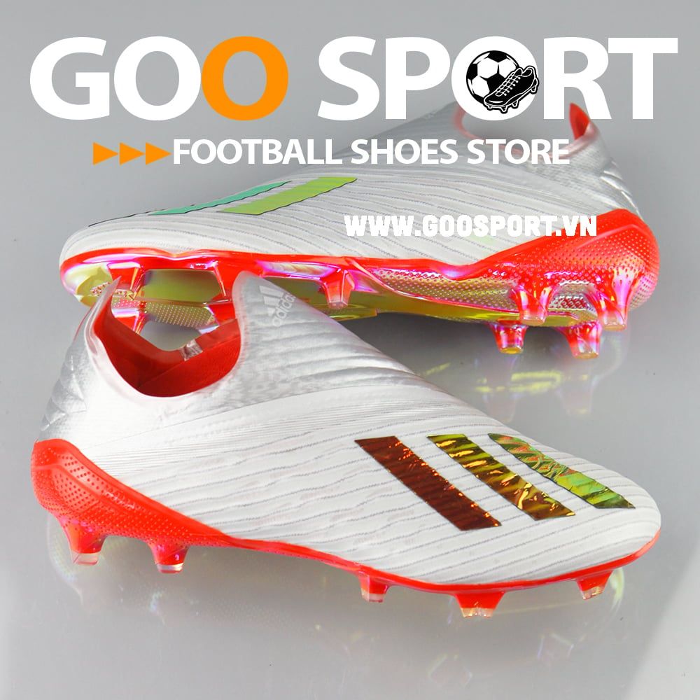 Adidas X 19+ FG xám đỏ - Giày đá bóng sân cỏ tự nhiên