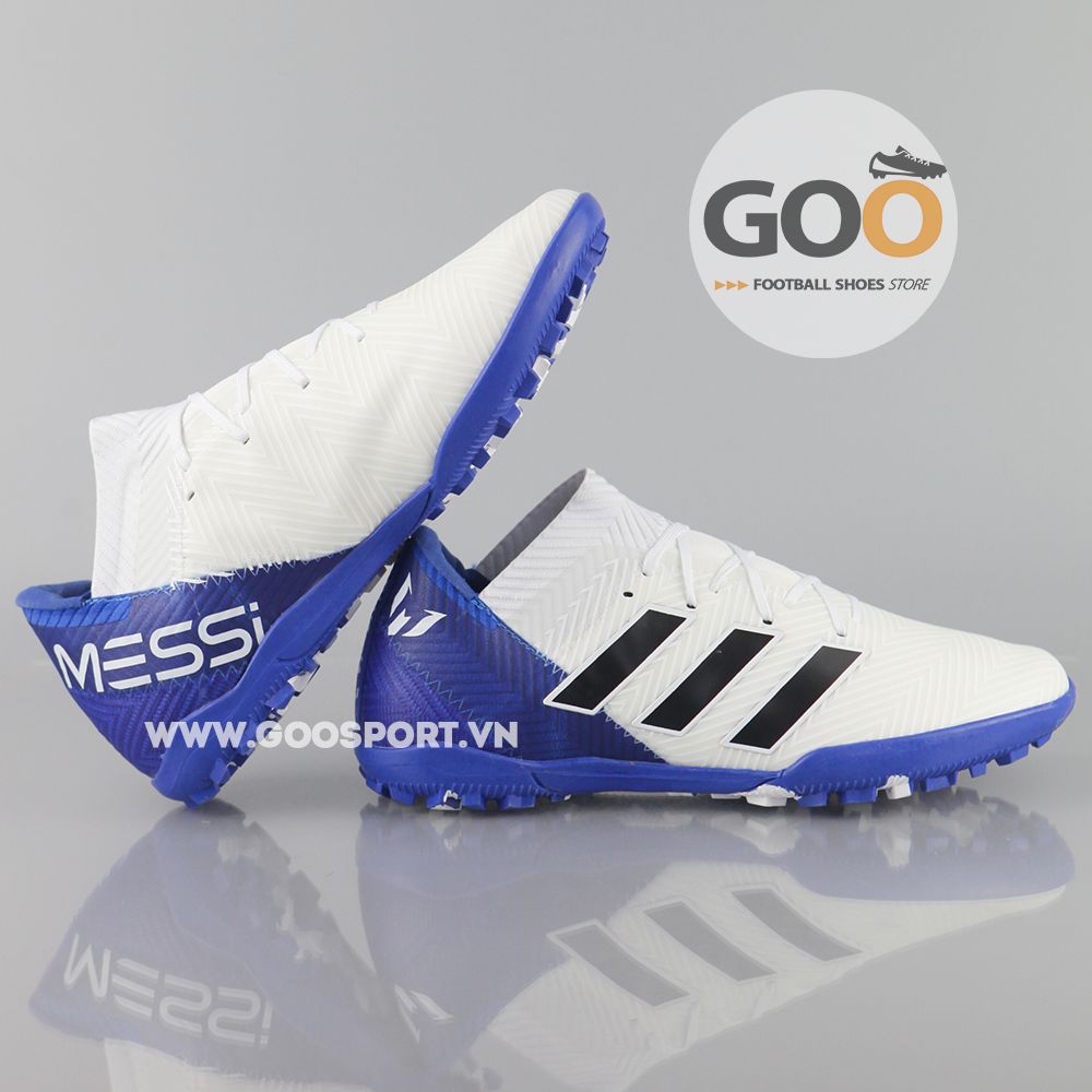  Adidas Nemeziz 18.3 TF trắng xanh dương 