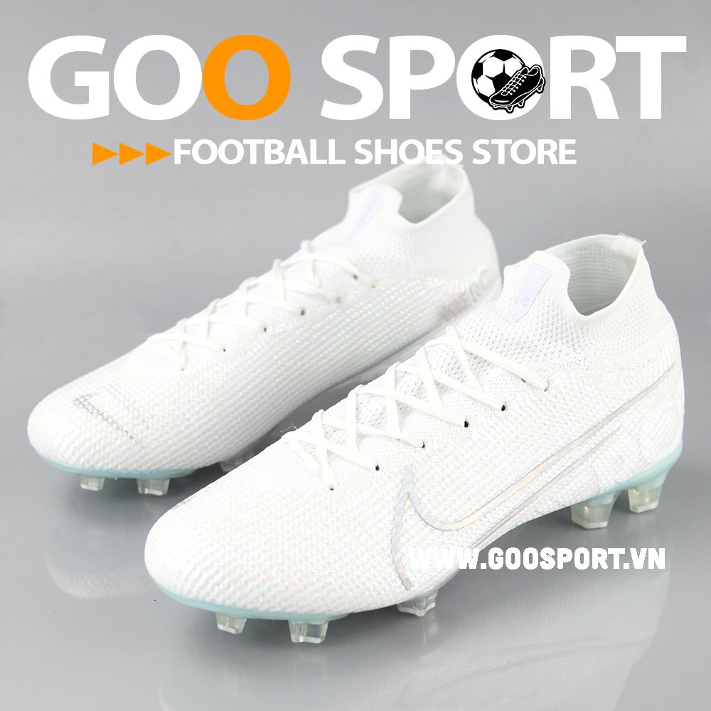 Nike Mercurial Superfly 7 FG trắng full - Giày đá bóng sân cỏ tự nhiên