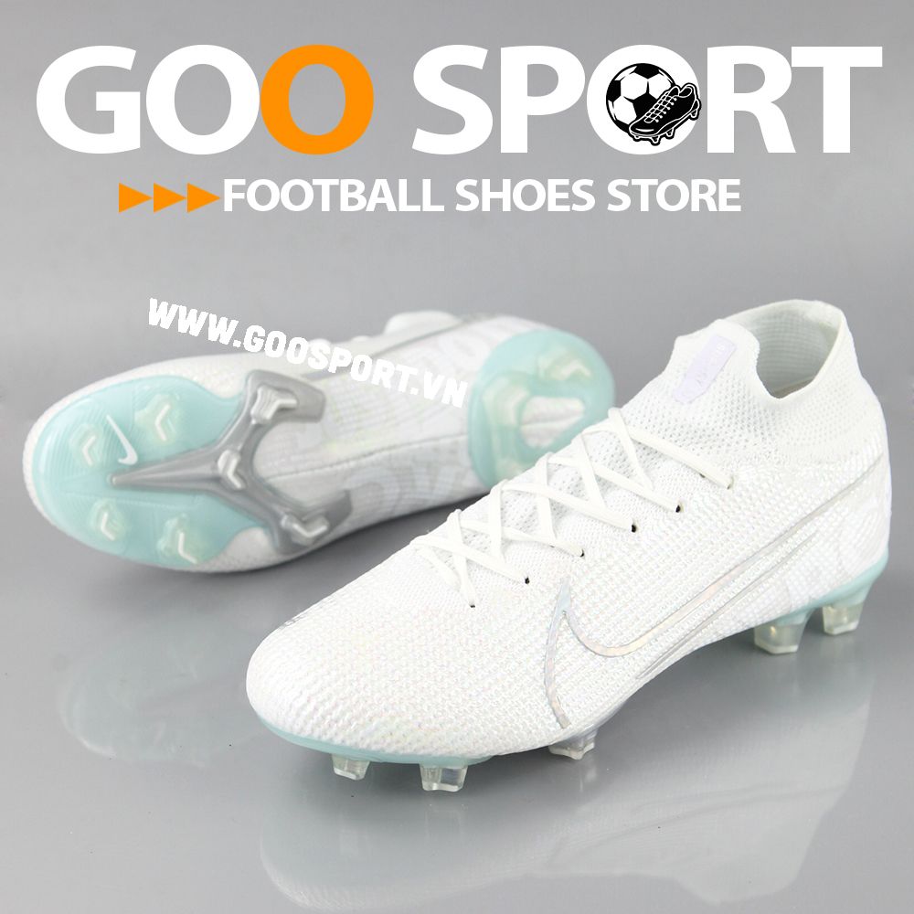 Nike Mercurial Superfly 7 FG trắng full - Giày đá bóng sân cỏ tự nhiên