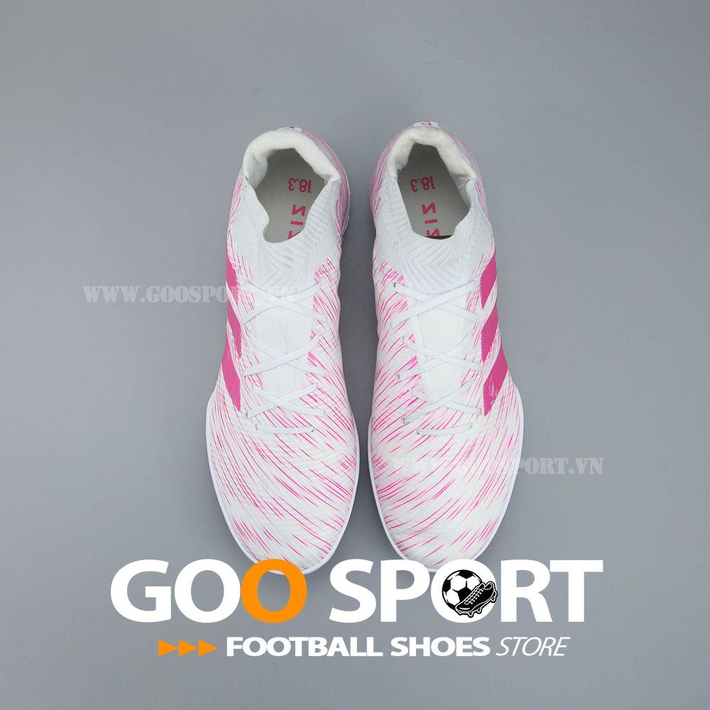  Adidas Nemeziz 18.3 TF trắng hồng 