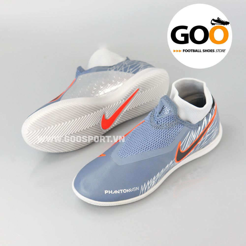 Nike Phantom Vision IC cổ cao xám bạc