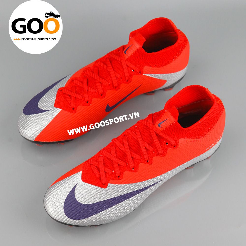 Nike Mercurial Superfly 7 FG đỏ bạc - Giày đá bóng sân cỏ tự nhiên