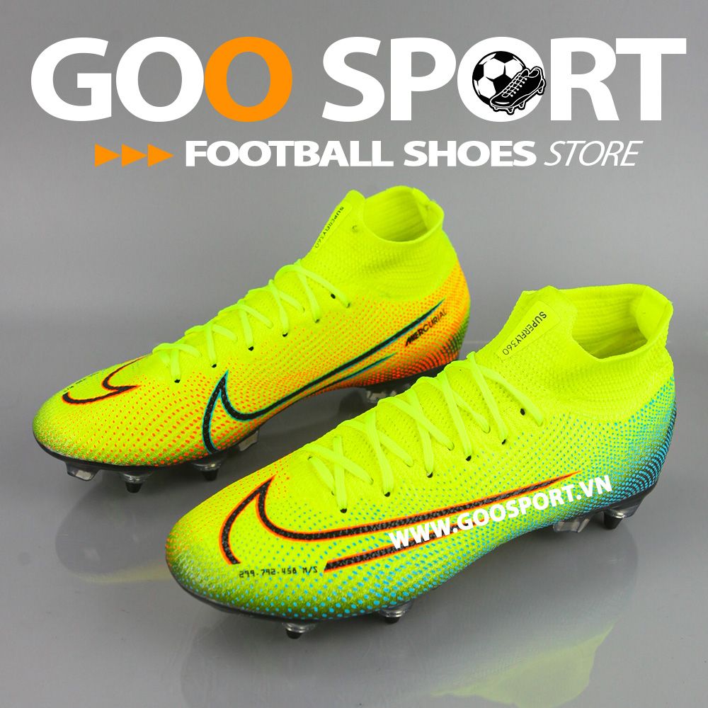 Nike Mercurial Superfly 7 SG dạ quang - Giày đá bóng sân cỏ tự nhiên 