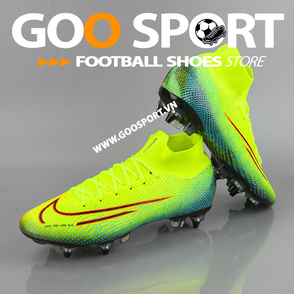  Nike Mercurial Superfly 7 SG dạ quang - Giày đá bóng sân cỏ tự nhiên 