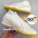  Mercurial Superfly 9 TF trắng chấm vàng 