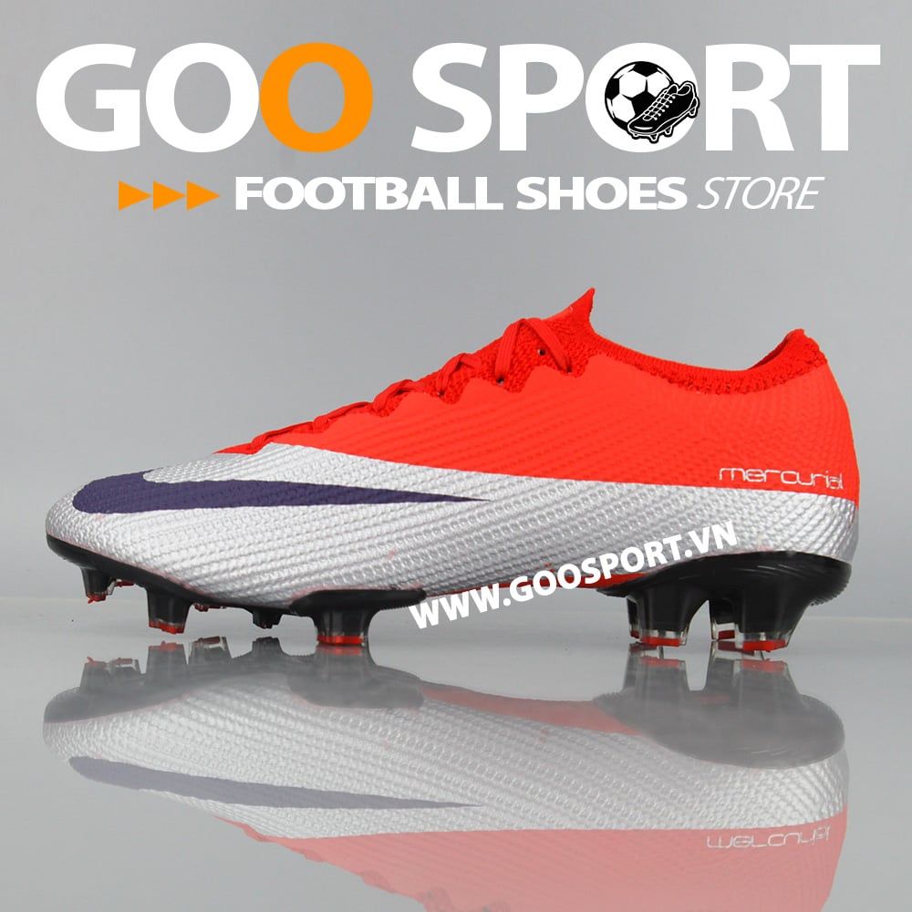 Nike Mercurial Vapor 13 FG đỏ bạc - Giày đá bóng sân cỏ tự nhiên
