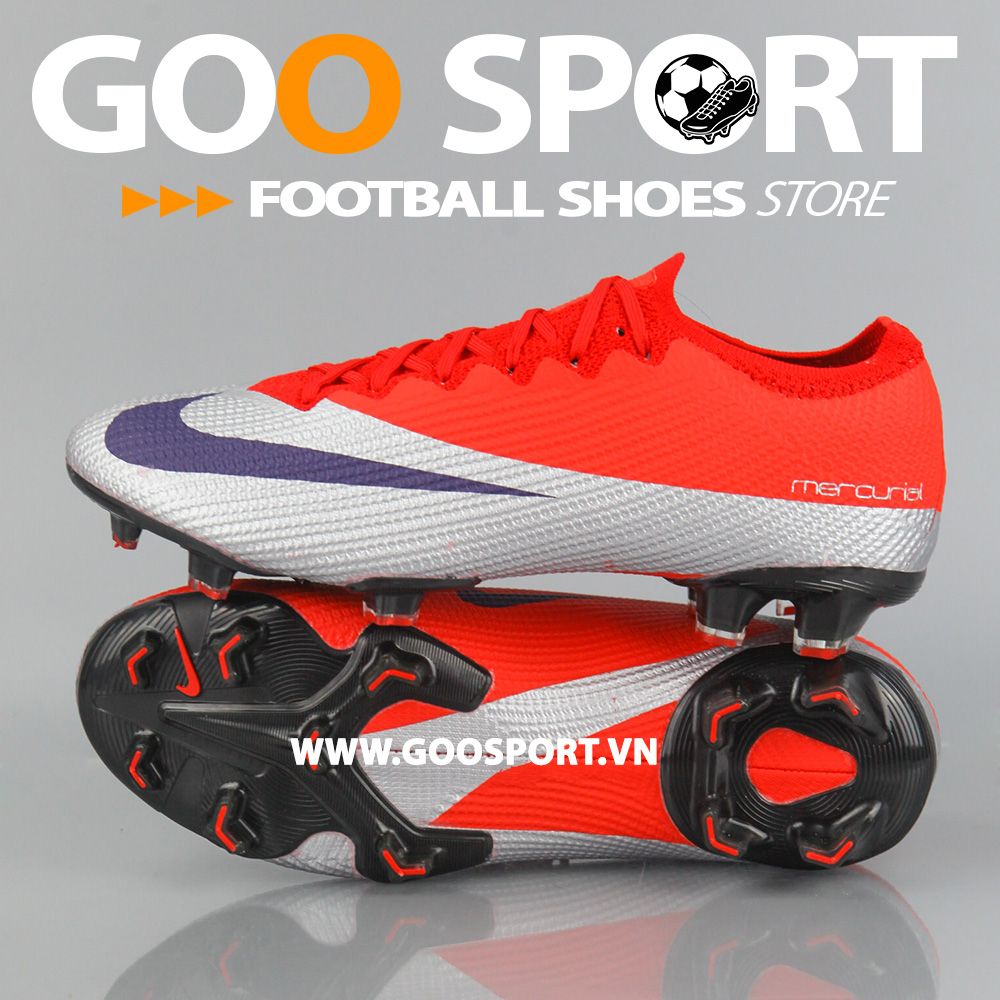  Nike Mercurial Vapor 13 FG đỏ bạc - Giày đá bóng sân cỏ tự nhiên 