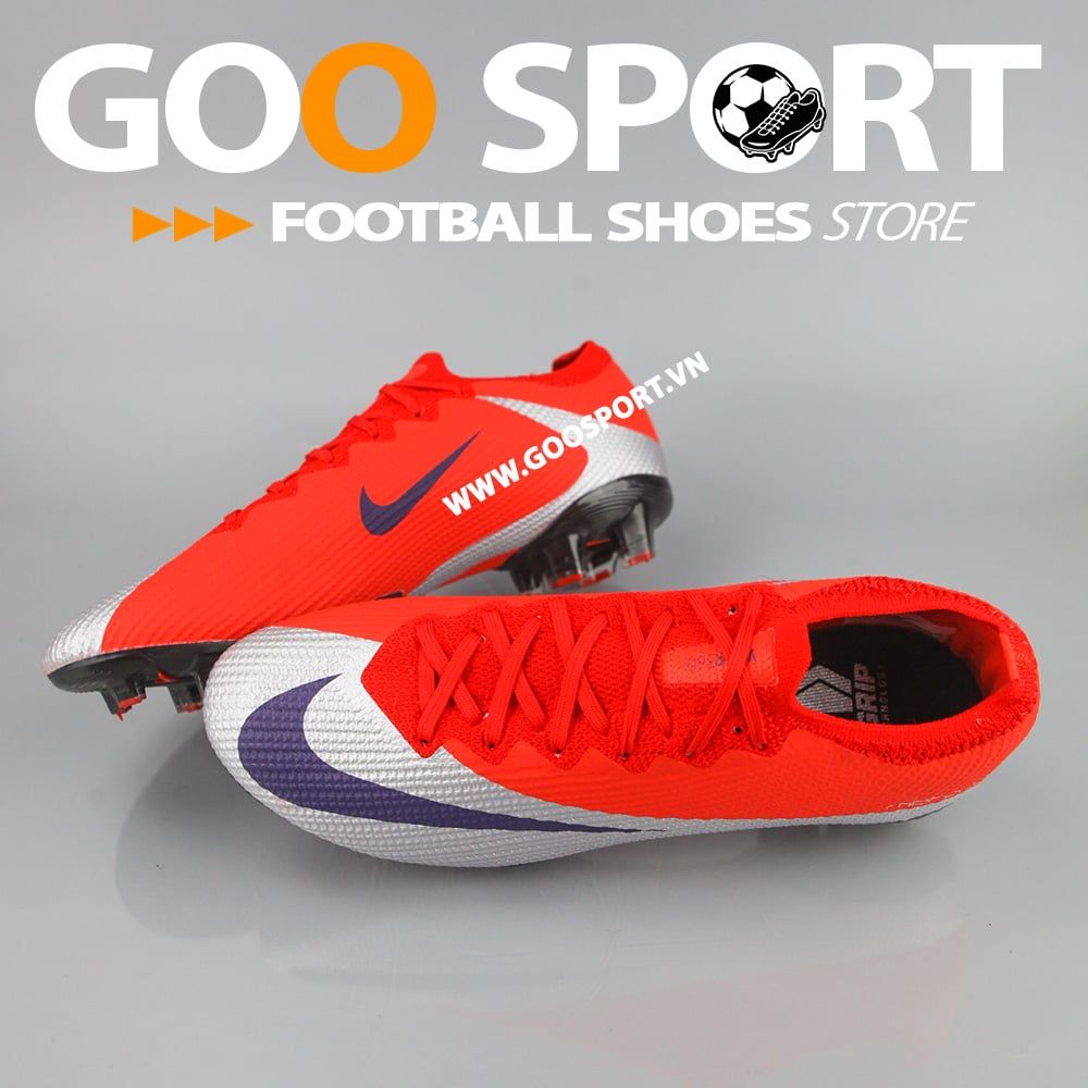 Nike Mercurial Vapor 13 FG đỏ bạc - Giày đá bóng sân cỏ tự nhiên