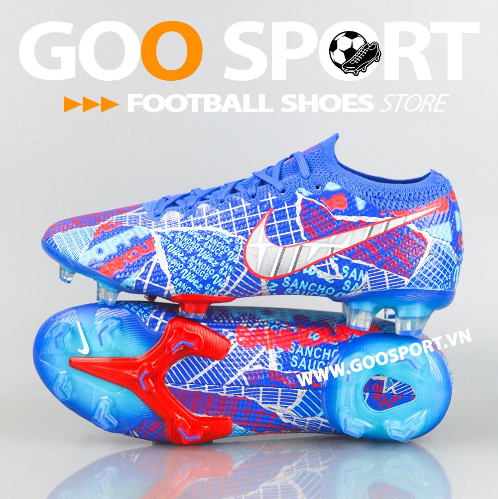  Nike Mercurial Vapor 13 FG Sancho xanh dương - Giày đá bóng sân cỏ tự nhiên 