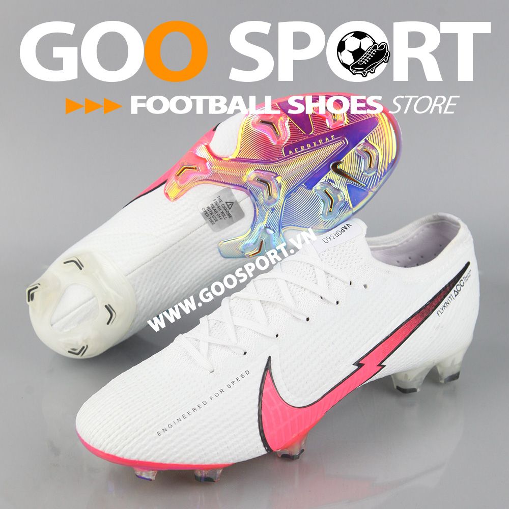  Nike Mercurial Vapor 13 FG trắng đỏ - Giày đá bóng sân cỏ tự nhiên 