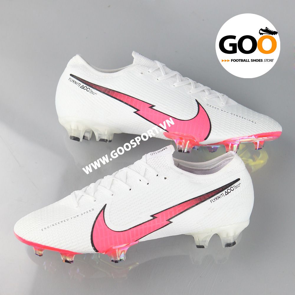  Nike Mercurial Vapor 13 FG trắng đỏ - Giày đá bóng sân cỏ tự nhiên 