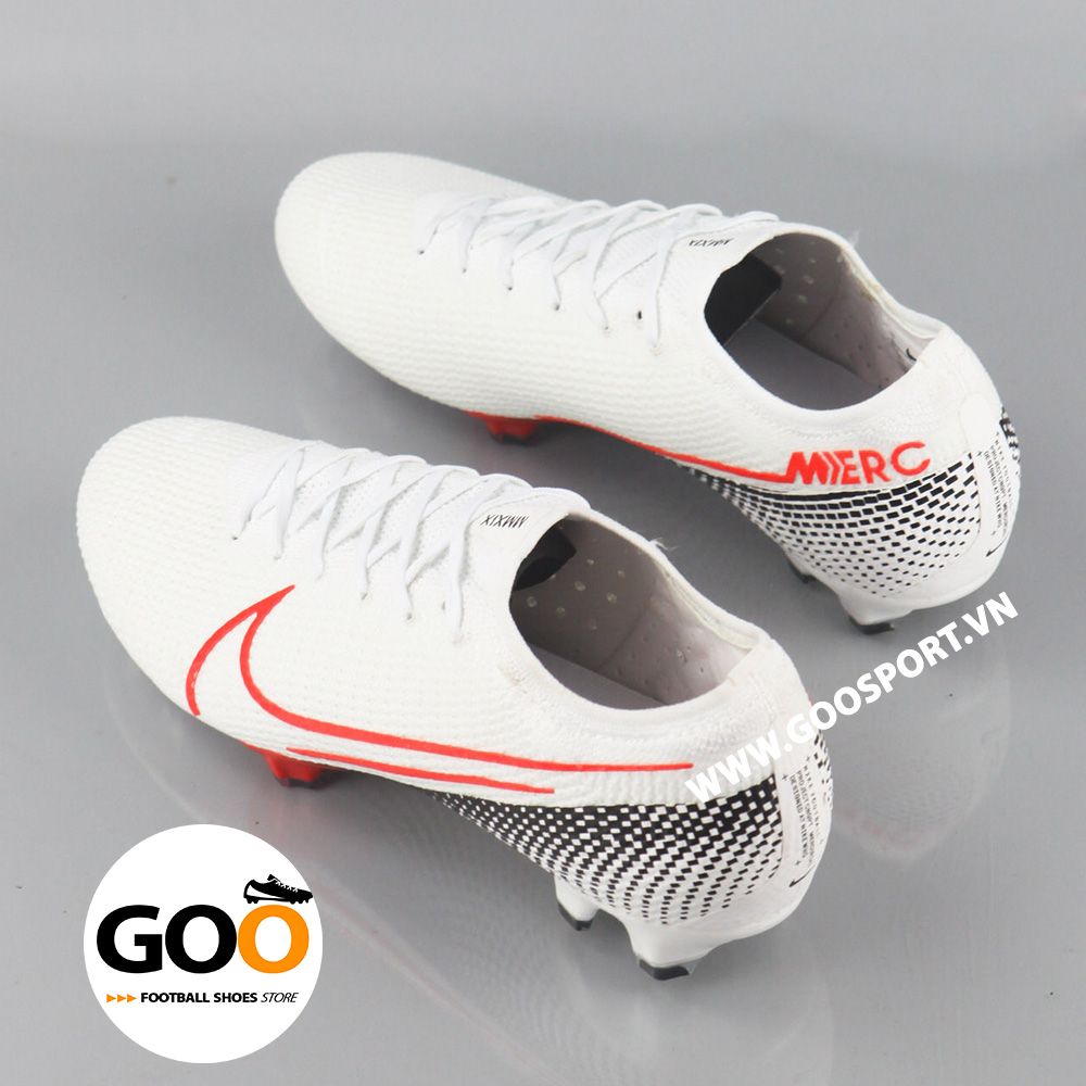 Nike Mercurial Vapor 13 FG trắng gót đen - Giày đá bóng sân cỏ tự nhiên