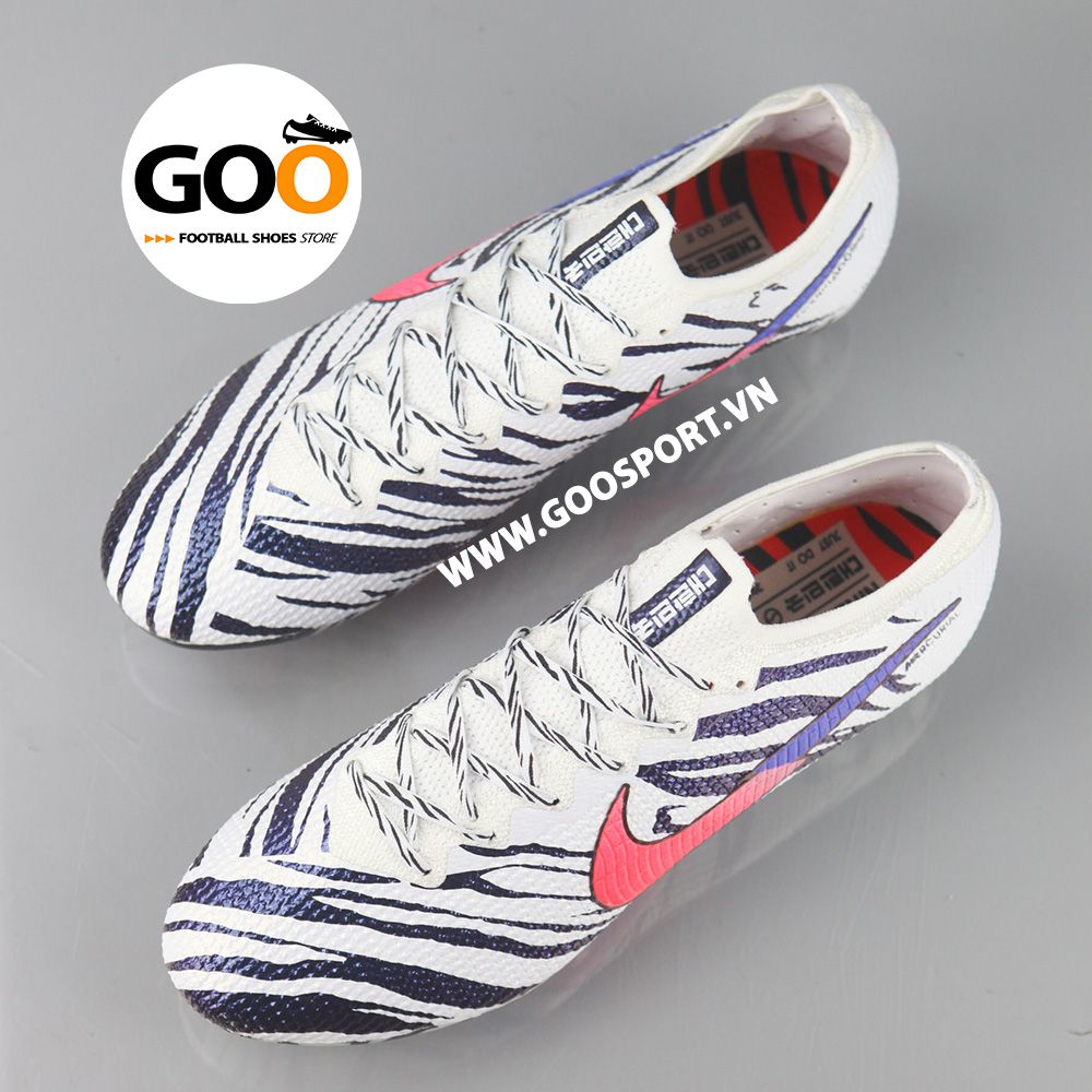  Nike Mercurial Vapor 13 FG trắng sọc - Giày đá bóng sân cỏ tự nhiên 