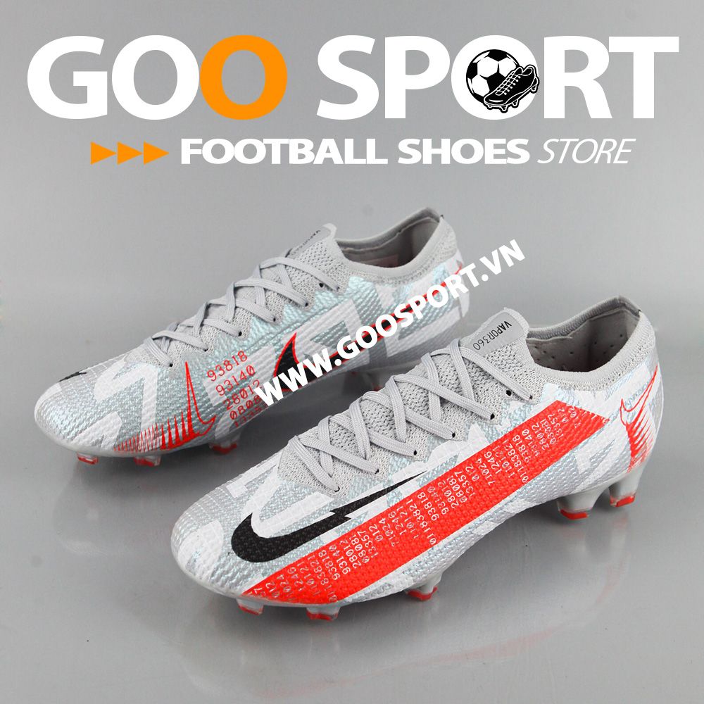  Nike Mercurial Vapor 13 FG xám cam 3D - Giày đá bóng sân cỏ tự nhiên 