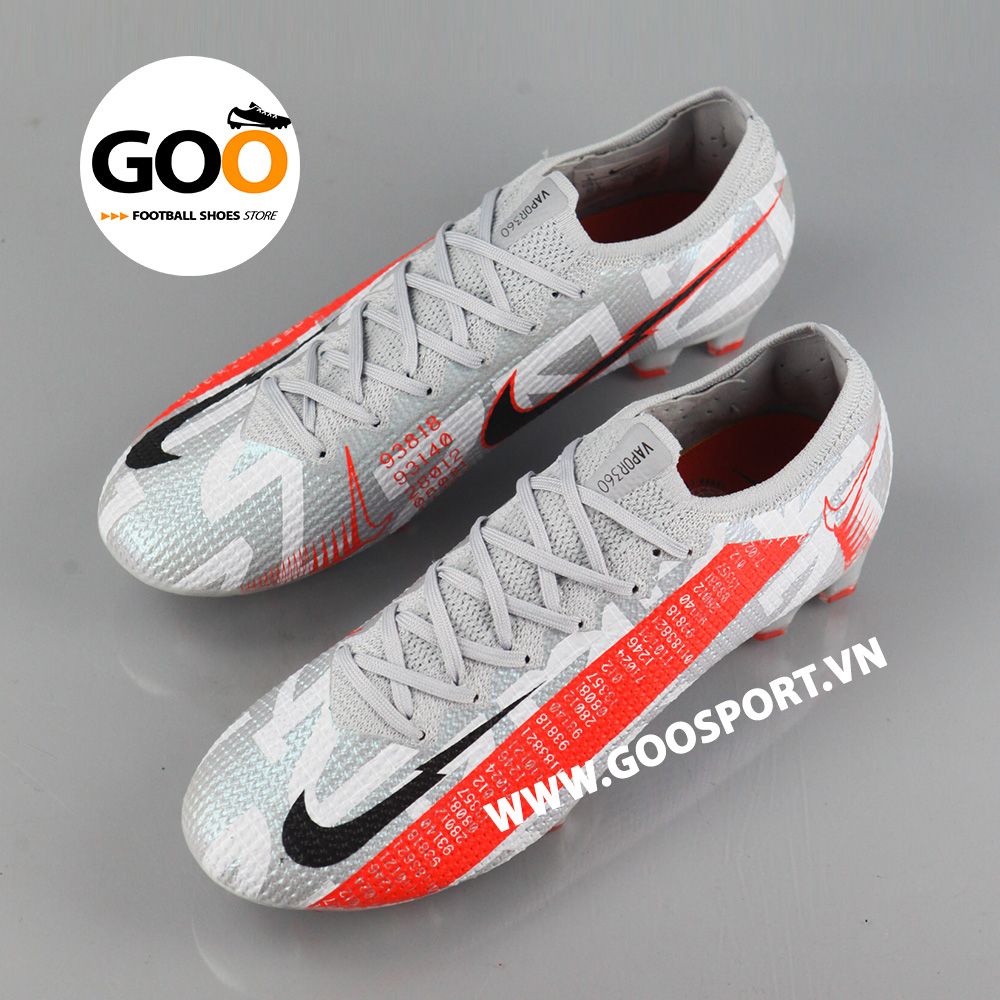  Nike Mercurial Vapor 13 FG xám cam 3D - Giày đá bóng sân cỏ tự nhiên 