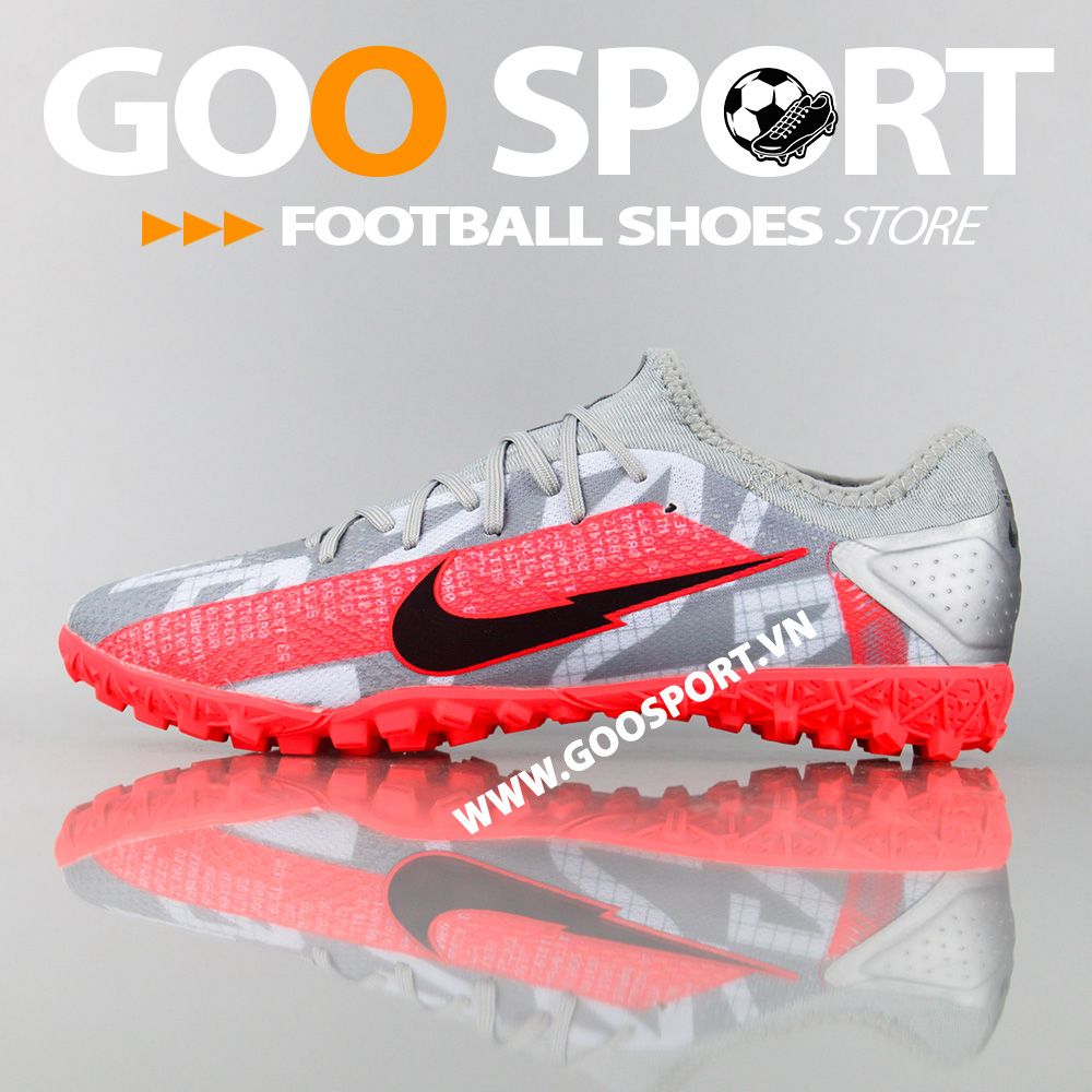 Nike Mercurial Vapor 13 TF xám cam 3D