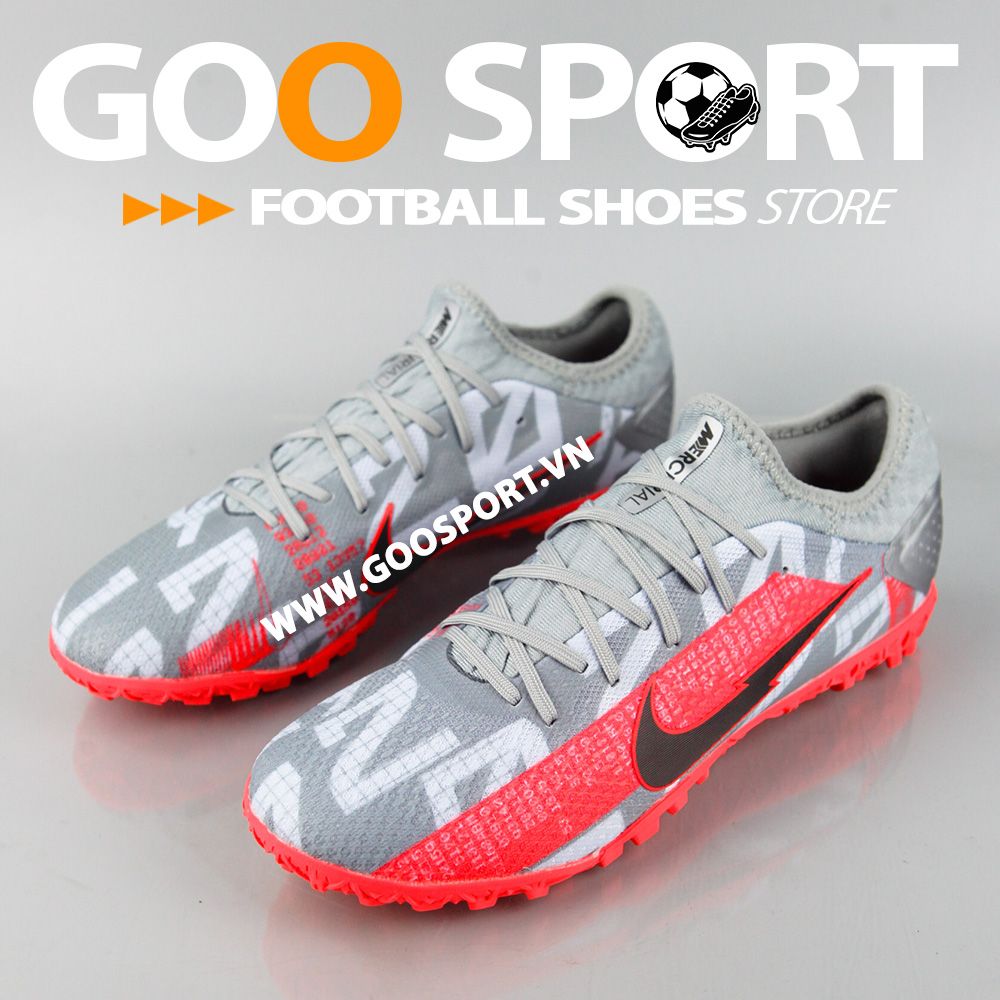 Nike Mercurial Vapor 13 TF xám cam 3D