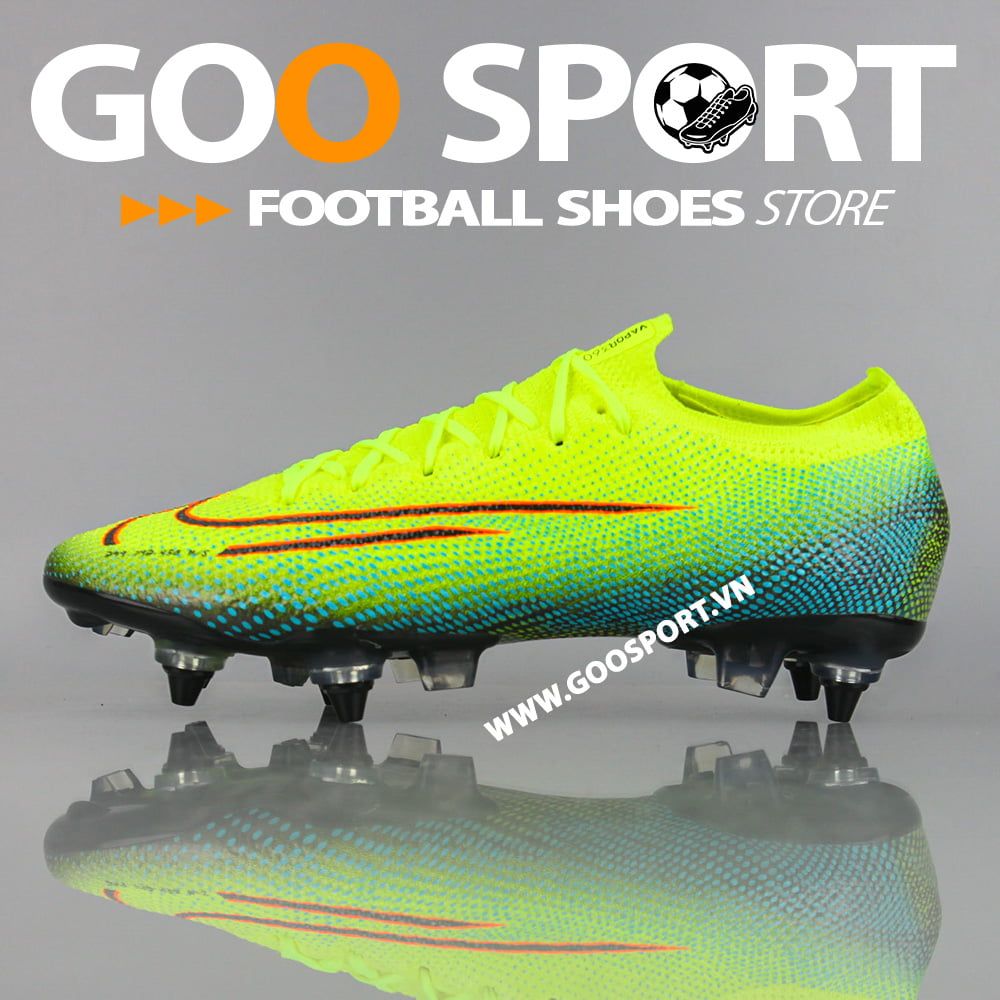 Nike Mercurial Vapor 13 SG dạ quang - Giày đá bóng sân cỏ tự nhiên