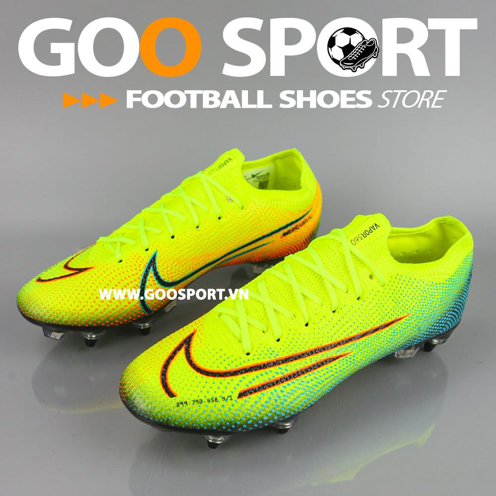 Nike Mercurial Vapor 13 SG dạ quang - Giày đá bóng sân cỏ tự nhiên