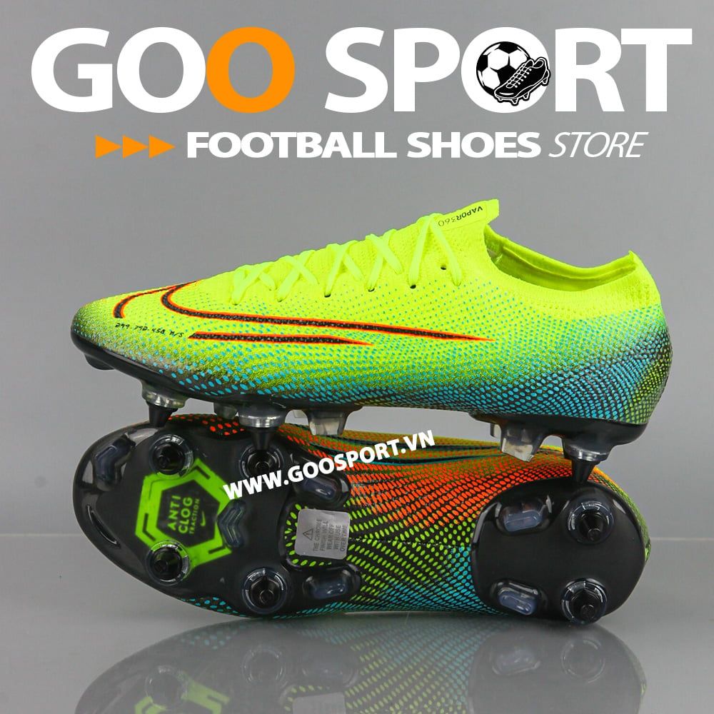 Nike Mercurial Vapor 13 SG dạ quang - Giày đá bóng sân cỏ tự nhiên