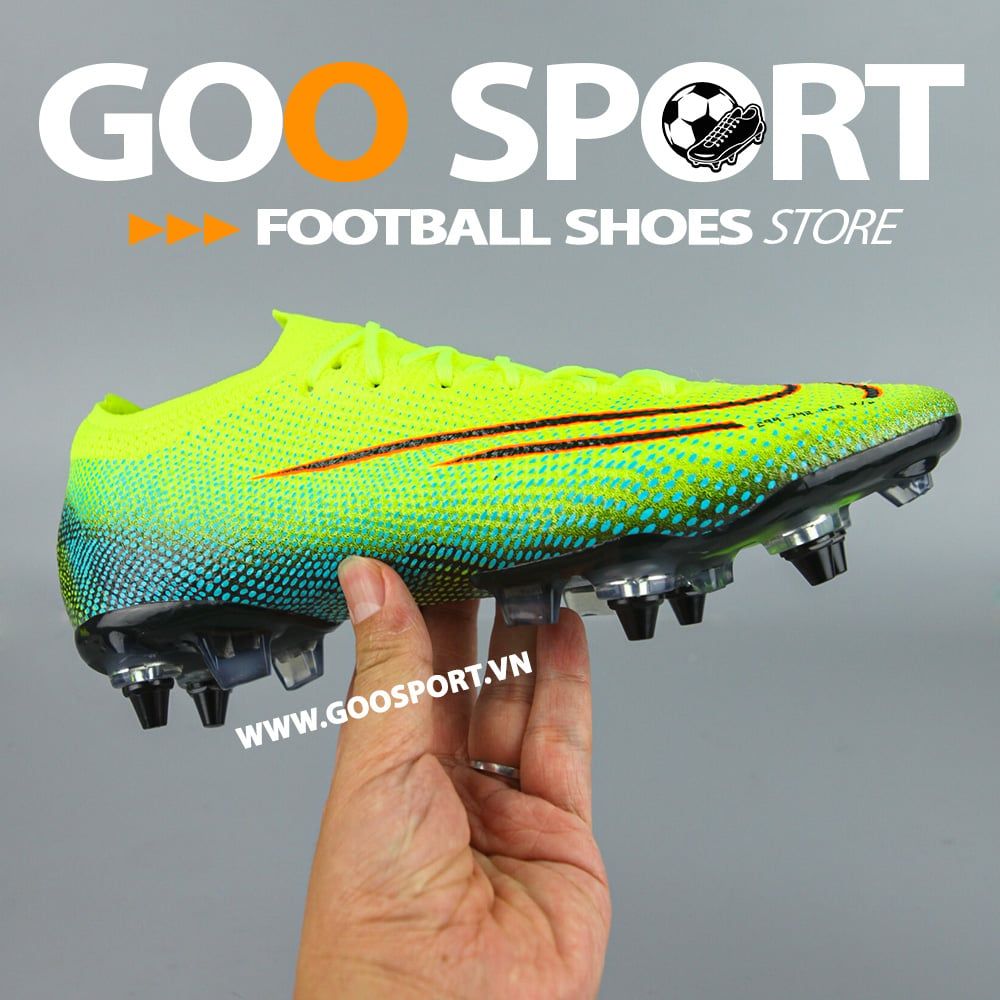 Nike Mercurial Vapor 13 SG dạ quang - Giày đá bóng sân cỏ tự nhiên