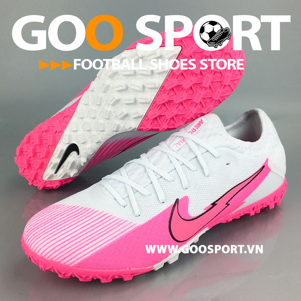 Nike Mercurial Vapor 13 TF tia chớp trắng hồng