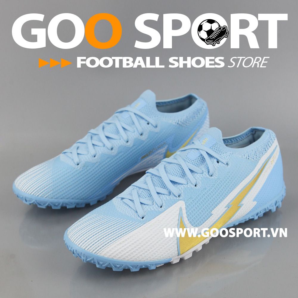 Nike Mercurial Vapor 13 TF tia chớp xanh ngọc