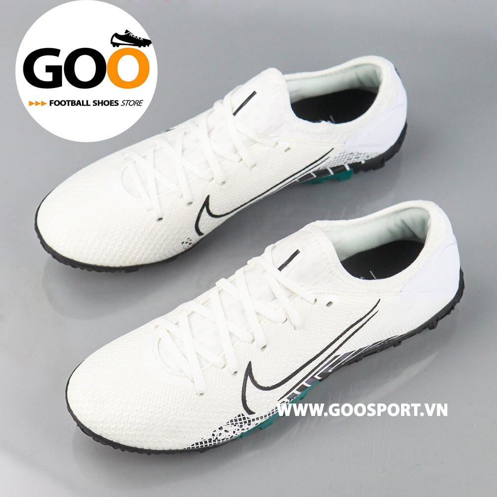  Nike Mercurial Vapor 13 TF trắng xanh cổ vịt 