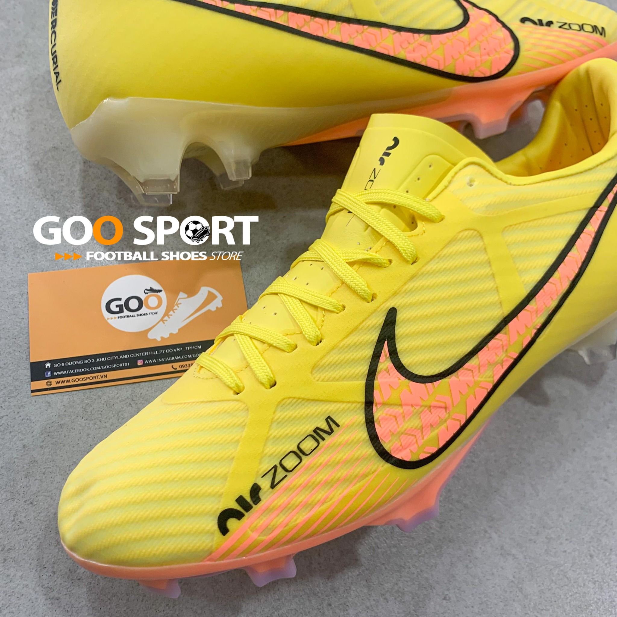 Nike Mercurial Vapor 15 FG vàng - Giày đá bóng sân cỏ tự nhiên
