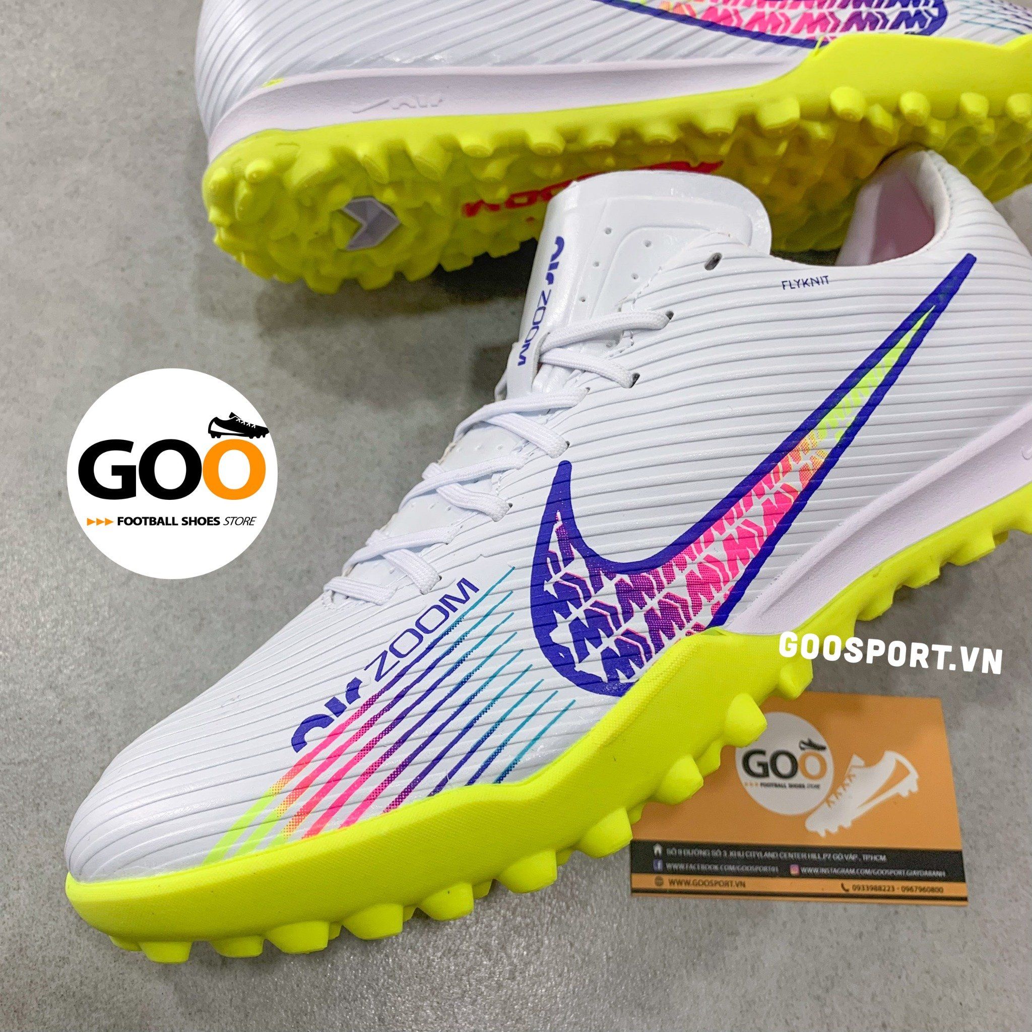 Mercurial Vapor 15 TF cổ rời trắng sọc vàng