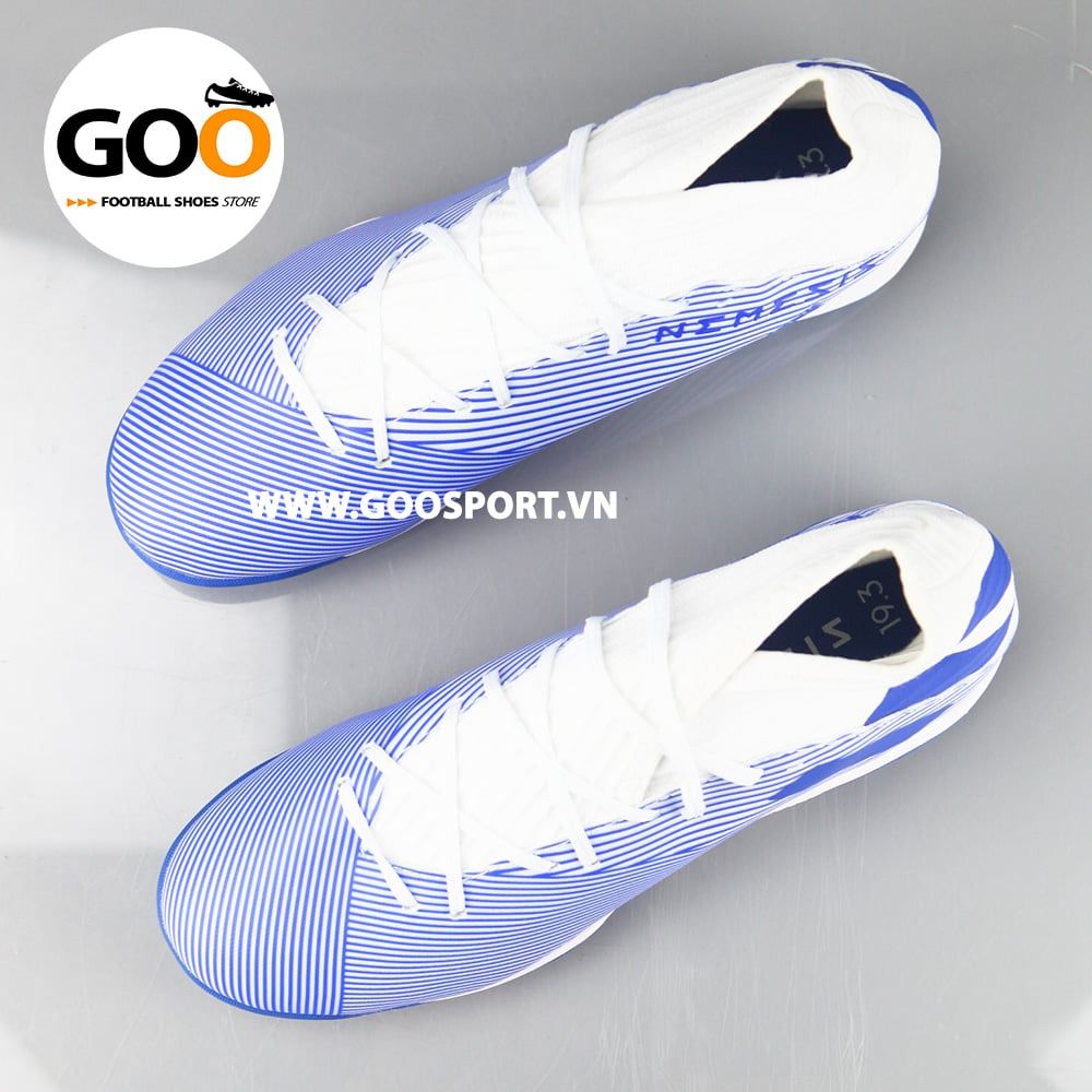  Adidas Nemeziz TF 19.3 xanh dương trắng 