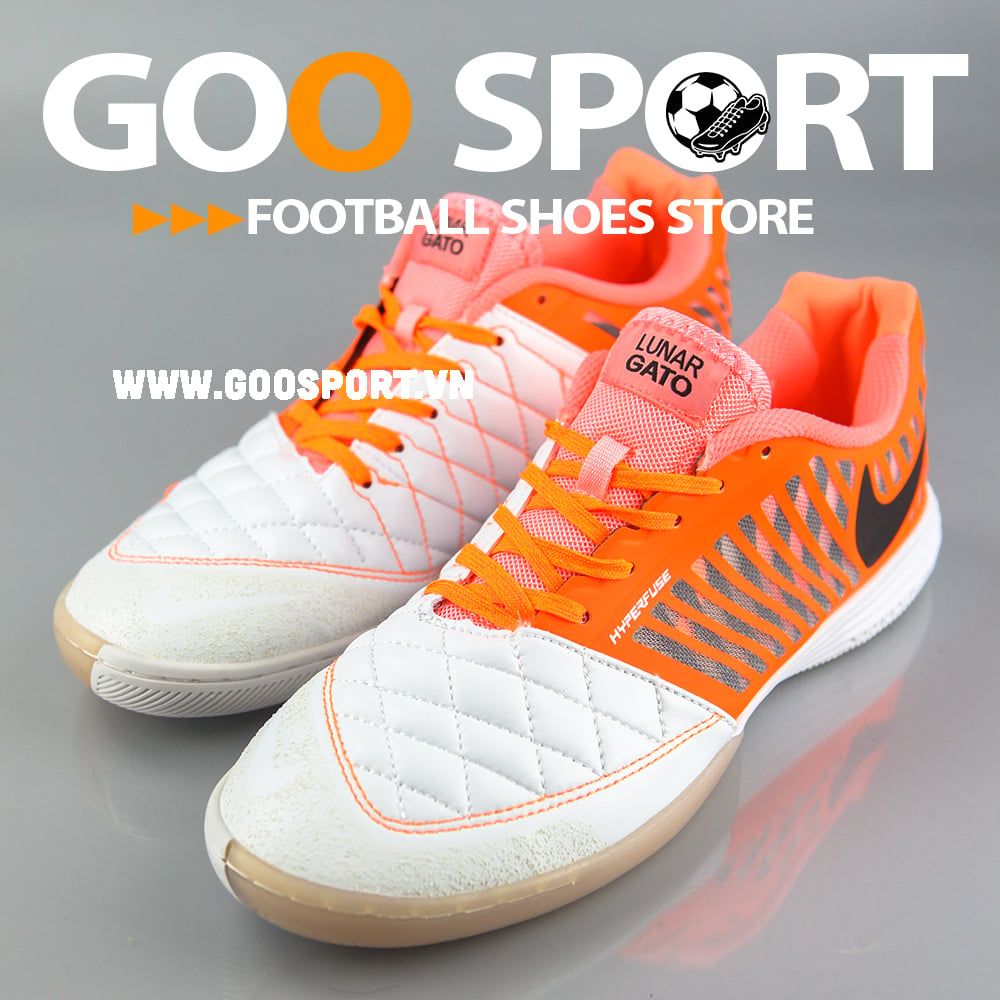 Nike Lunar Gato 2 IC trắng cam
