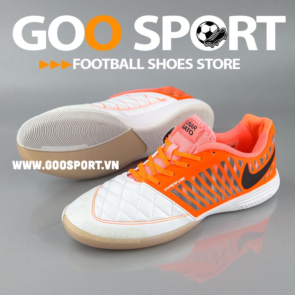 Nike Lunar Gato 2 IC trắng cam