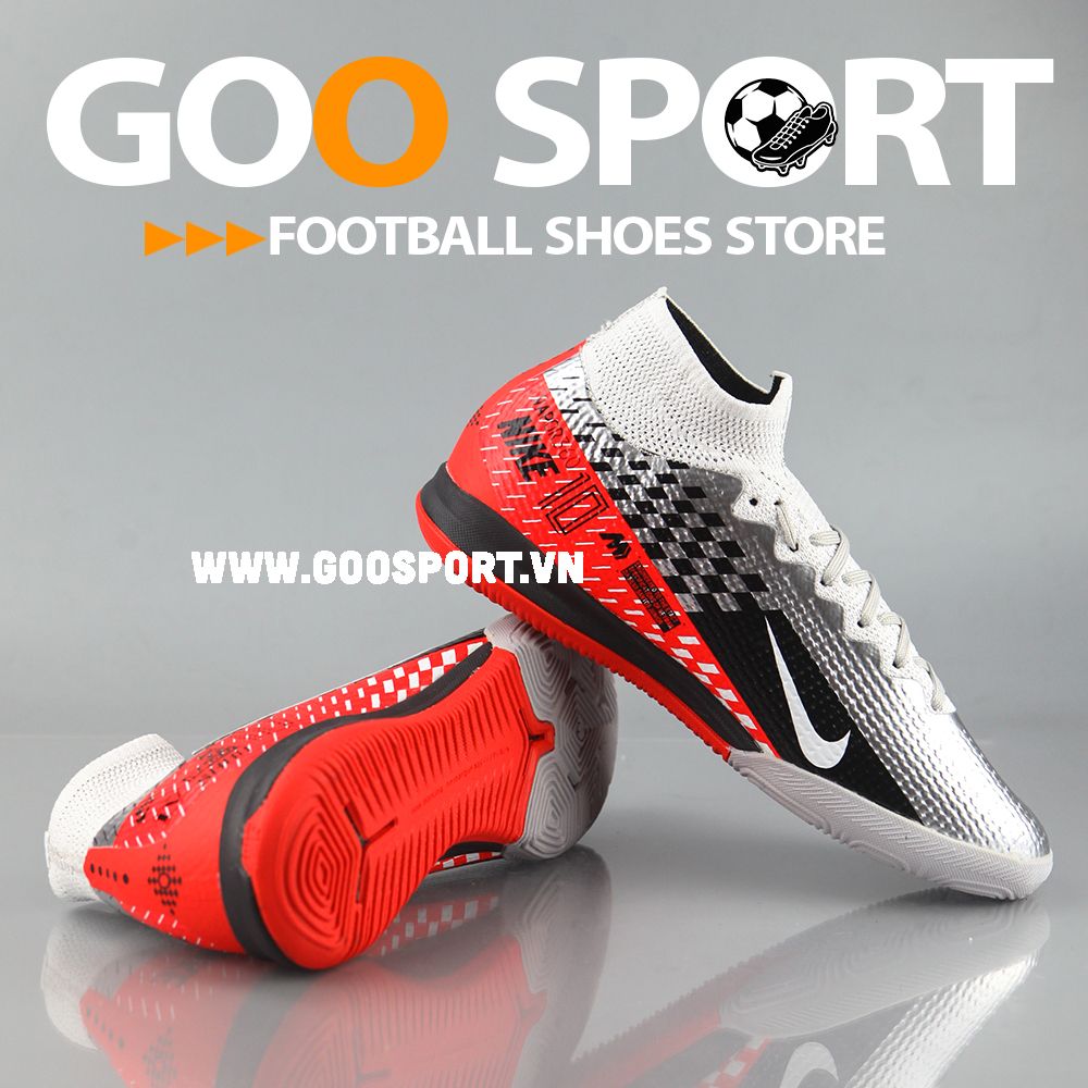 Nike Mercurial Superfly 7 IC xám đen đỏ
